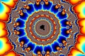 Mandelbrot fractal image .Blue circle