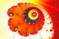 Mandelbrot fractal image .Orange.