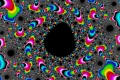 Mandelbrot fractal image Black and color