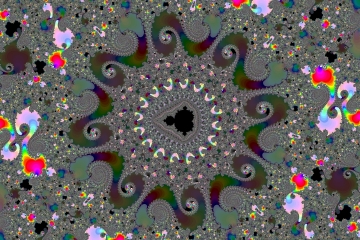 mandelbrot fractal image named Black flower