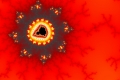 Mandelbrot fractal image black sun