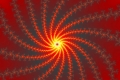 Mandelbrot fractal image blade of fire