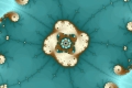 Mandelbrot fractal image blue-blossom