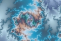Mandelbrot fractal image blue thunder