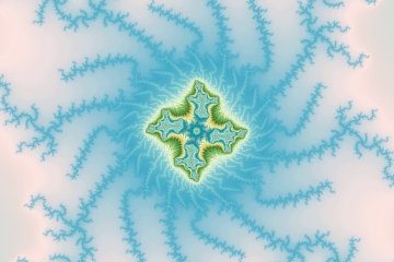 mandelbrot fractal image named flower god