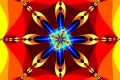 Mandelbrot fractal image flower tile