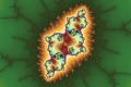 Mandelbrot fractal image Golden halo