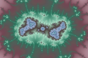 mandelbrot fractal image named Green Amoeba