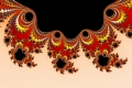 Mandelbrot fractal image Orange and black