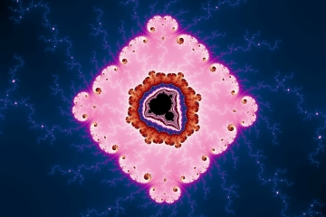 Mandelbrot fractal image named pink square by Orbulon mandelbrot fractal image named pink square