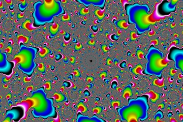 Mandelbrot fractal image named rainbow blast by Orbulon mandelbrot fractal image named rainbow blast