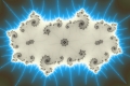 Mandelbrot fractal image raining flux