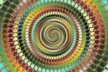 mandelbrot fractal image named Righteous Tye Dye
