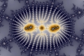 Mandelbrot fractal image silver horse