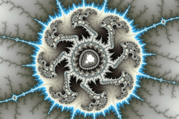 Mandelbrot fractal image named Skelewheel by Katsuruka mandelbrot fractal image named Skelewheel