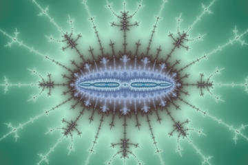 mandelbrot fractal image named UFO Snowflake