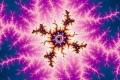 Mandelbrot fractal image warm leaves